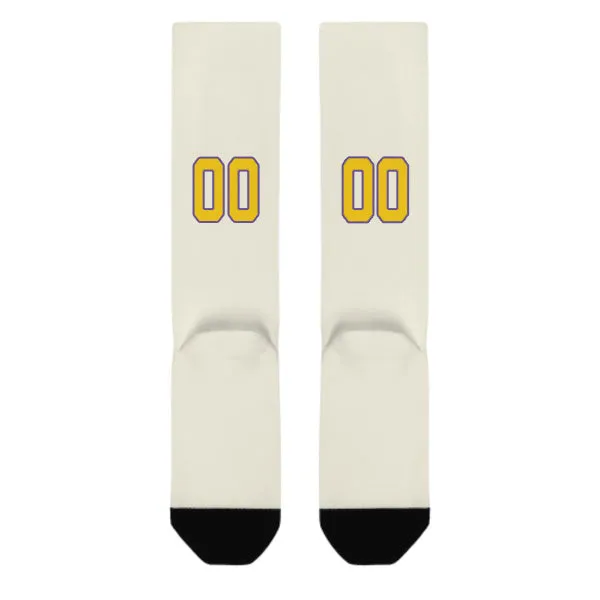 Custom Cream Gold Knee-High Sock sold by Tailorly product image thumbnail 3