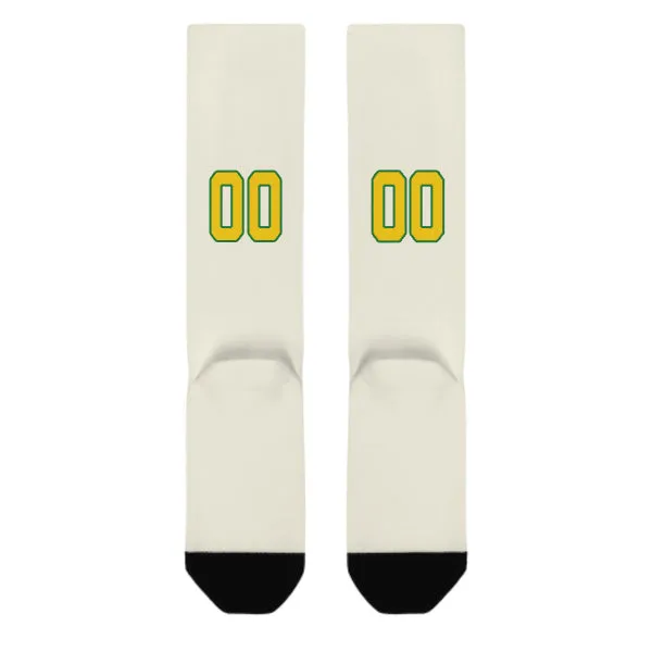 Custom Cream Gold Knee-High Sock sold by Tailorly product image thumbnail 3