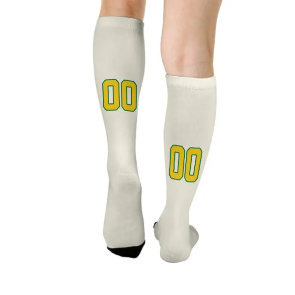 Custom Cream Gold Knee-High Sock sold by Tailorly product image thumbnail 4