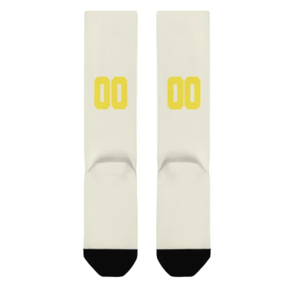 Custom Cream Light Yellow Knee-High Sock sold by Tailorly product image thumbnail 3