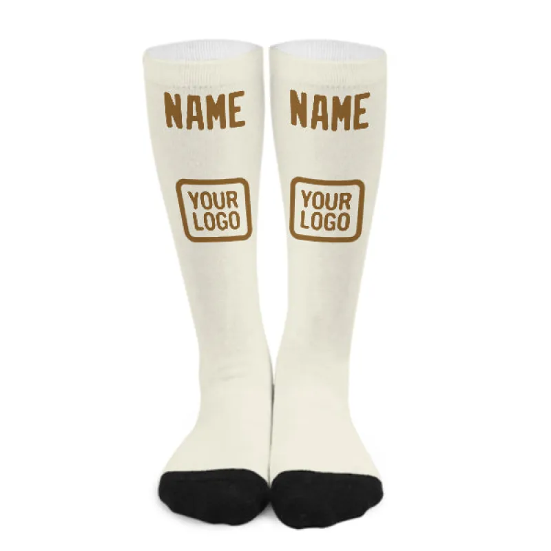Custom Cream Khaki Knee-High Sock sold by Tailorly