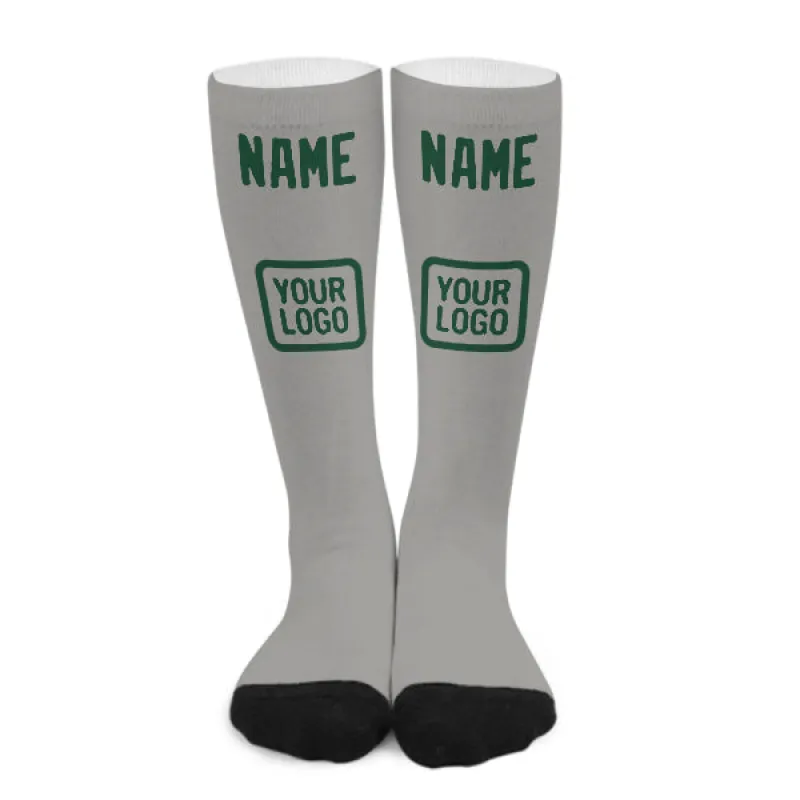 Custom Gray Green Knee-High Sock sold by Tailorly