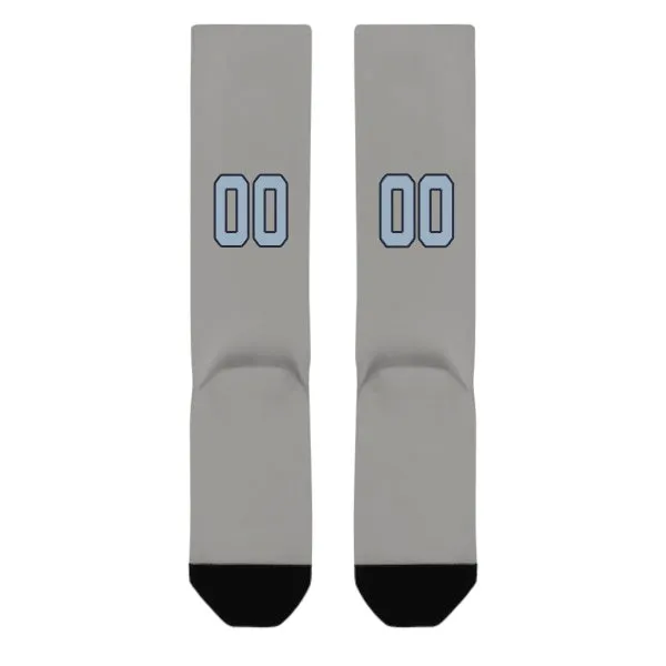 Custom Gray Light Blue Knee-High Sock sold by Tailorly product image thumbnail 3