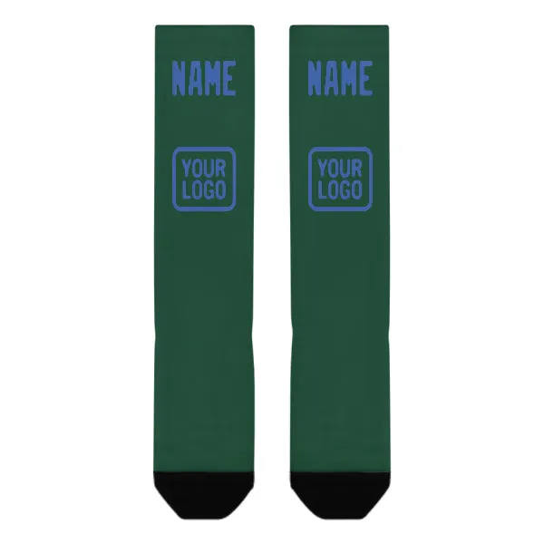 Custom Green Sky Blue Knee-High Sock sold by Tailorly product image thumbnail 2