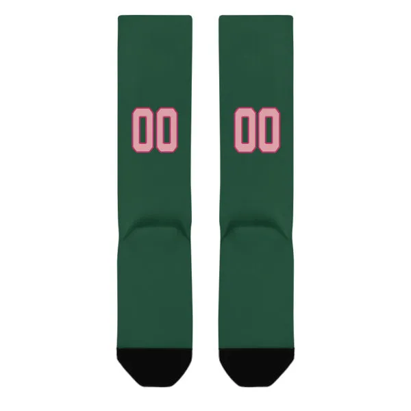 Custom Green Light Pink Knee-High Sock sold by Tailorly product image thumbnail 3
