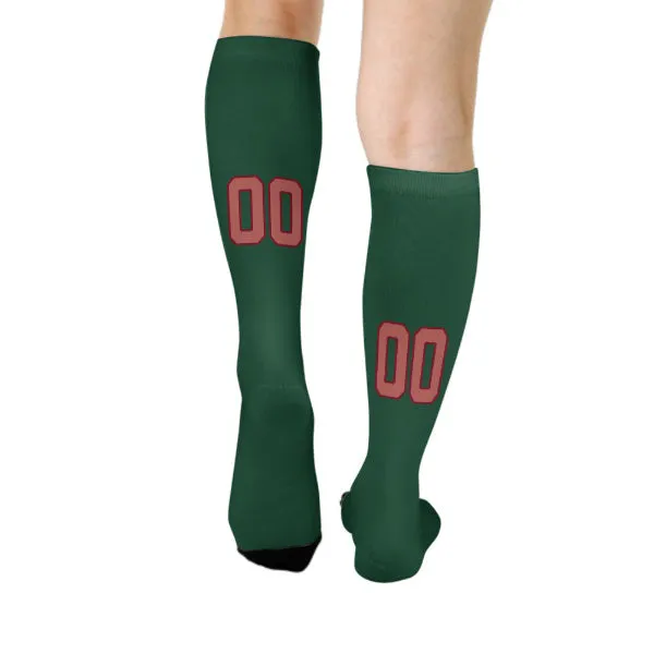 Custom Green Copper Rose Knee-High Sock sold by Tailorly product image thumbnail 4