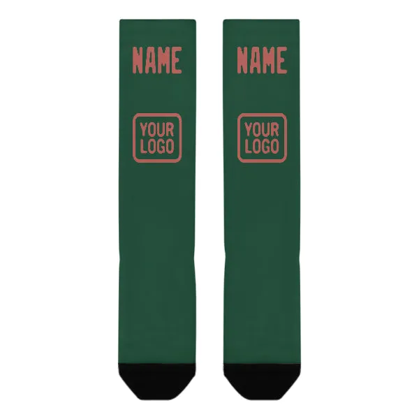 Custom Green Copper Rose Knee-High Sock sold by Tailorly product image thumbnail 2