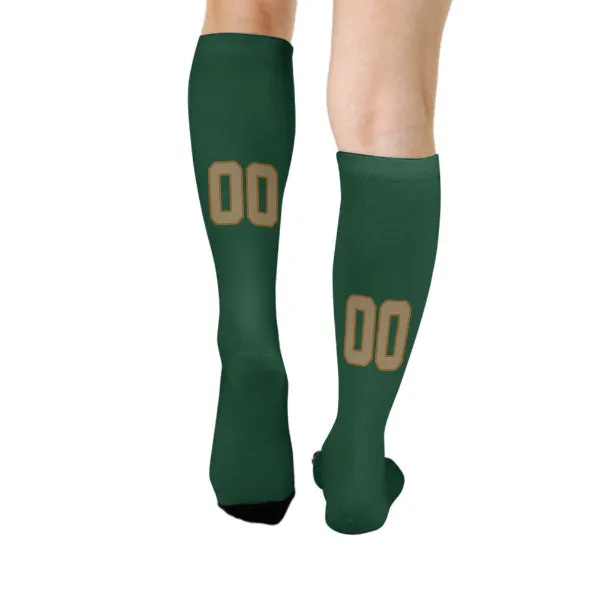 Custom Green Light Khaki Knee-High Sock sold by Tailorly product image thumbnail 4