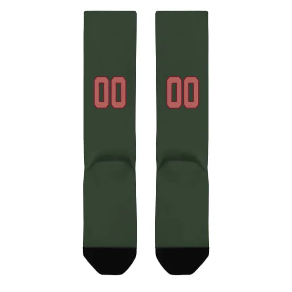 Custom Dark Green Copper Rose Knee-High Sock sold by Tailorly product image thumbnail 3