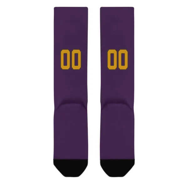 Custom Purple Yellow Knee-High Sock sold by Tailorly product image thumbnail 3