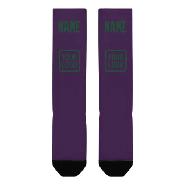Custom Purple Green Knee-High Sock sold by Tailorly product image thumbnail 2