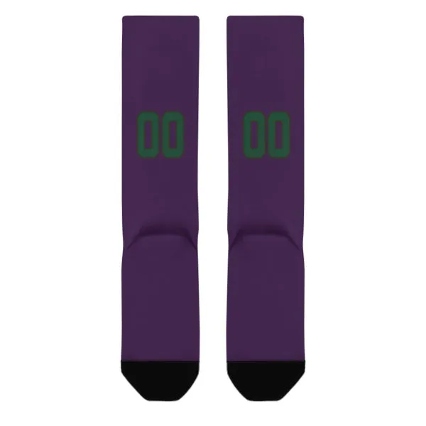 Custom Purple Green Knee-High Sock sold by Tailorly product image thumbnail 3