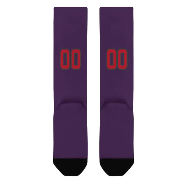 Custom Purple Red Knee-High Sock sold by Tailorly product image thumbnail 3