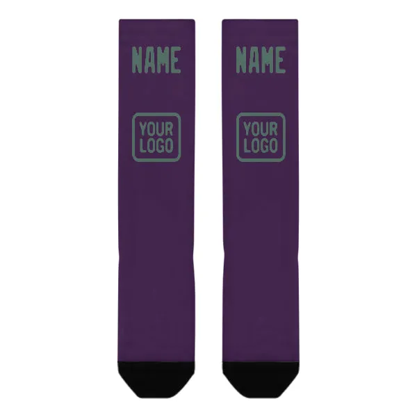 Custom Purple Blue Green Knee-High Sock sold by Tailorly product image thumbnail 2