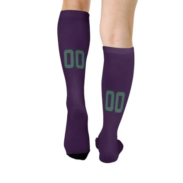 Custom Purple Blue Green Knee-High Sock sold by Tailorly product image thumbnail 4