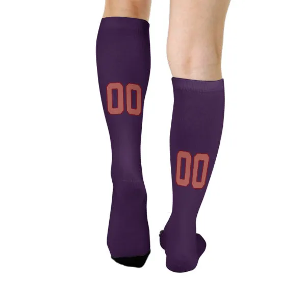 Custom Purple Copper Rose Knee-High Sock sold by Tailorly product image thumbnail 4