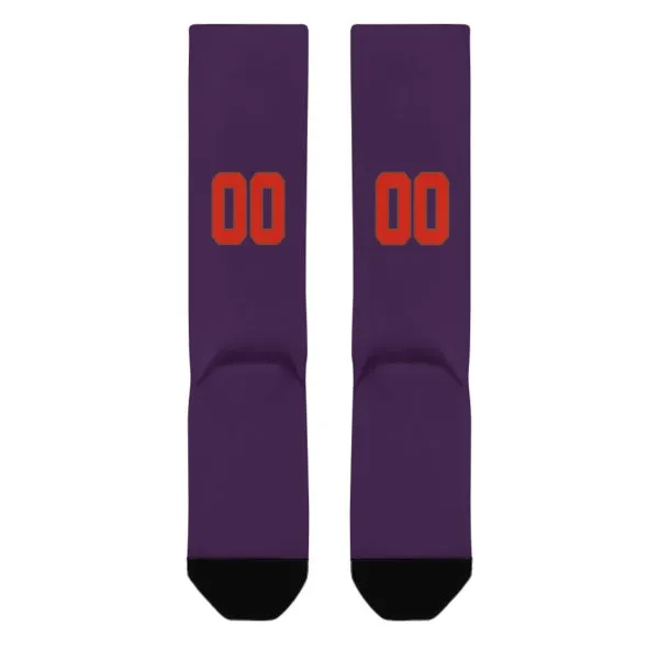 Custom Purple Orange Red Knee-High Sock sold by Tailorly product image thumbnail 3