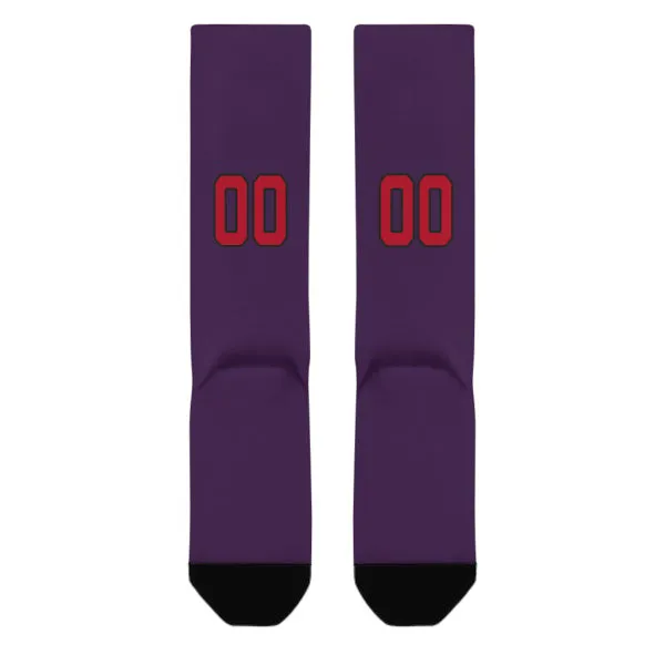 Custom Purple Red Knee-High Sock sold by Tailorly product image thumbnail 3