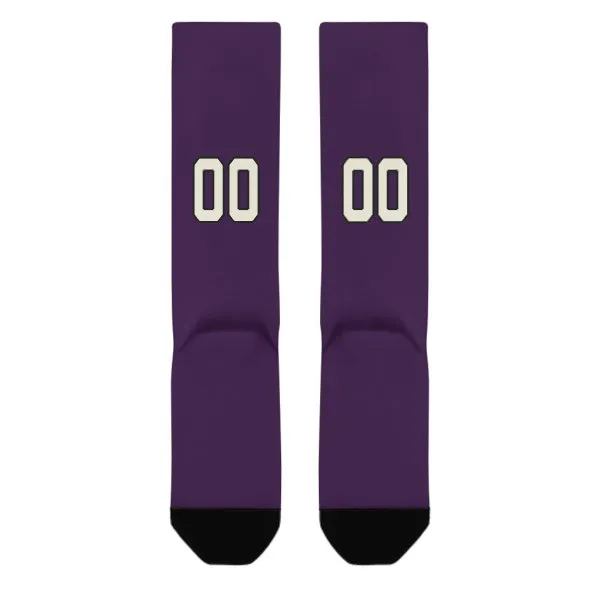 Custom Purple Cream Knee-High Sock sold by Tailorly product image thumbnail 3