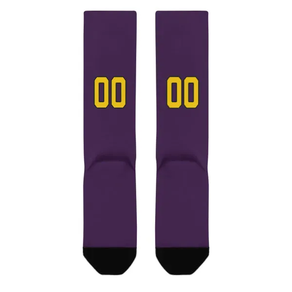 Custom Purple Gold Knee-High Sock sold by Tailorly product image thumbnail 3