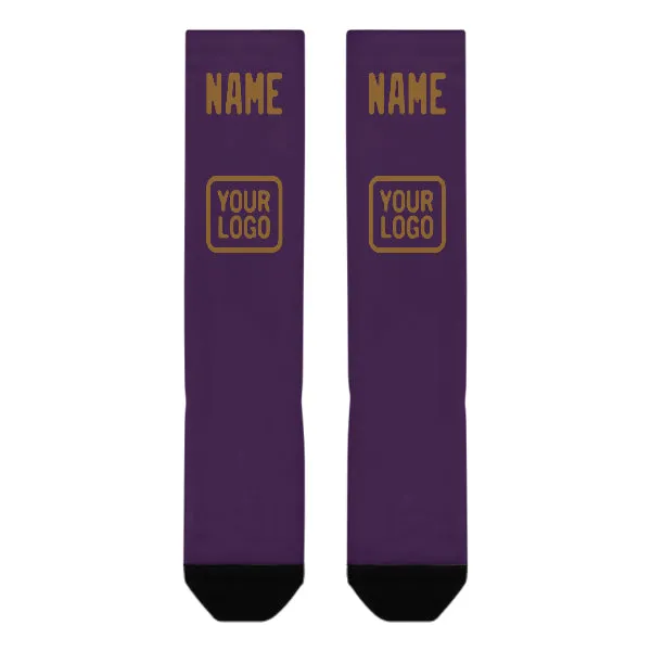 Custom Purple Khaki Knee-High Sock sold by Tailorly product image thumbnail 2