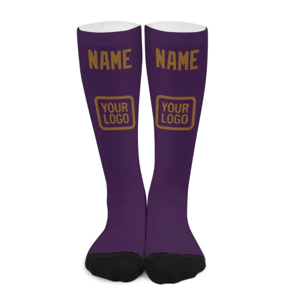 Custom Purple Khaki Knee-High Sock sold by Tailorly