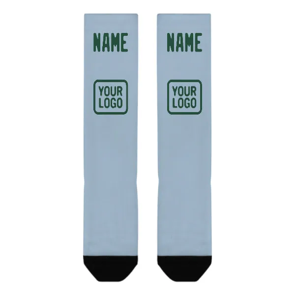 Custom Light Blue Green Knee-High Sock sold by Tailorly product image thumbnail 2