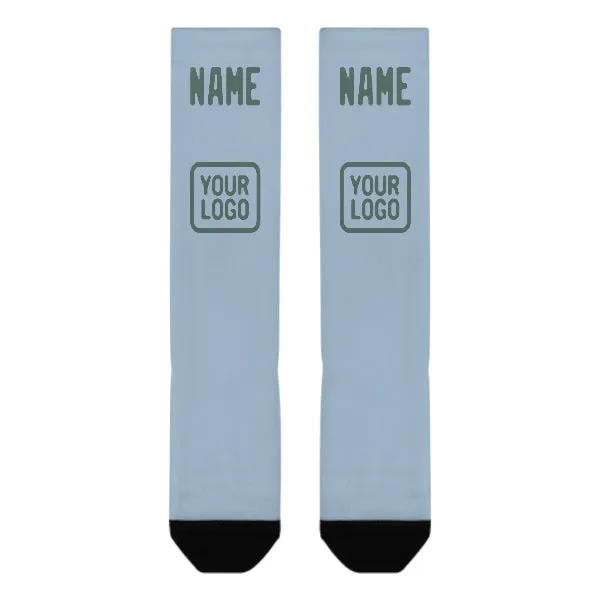 Custom Light Blue Blue Green Knee-High Sock sold by Tailorly product image thumbnail 2