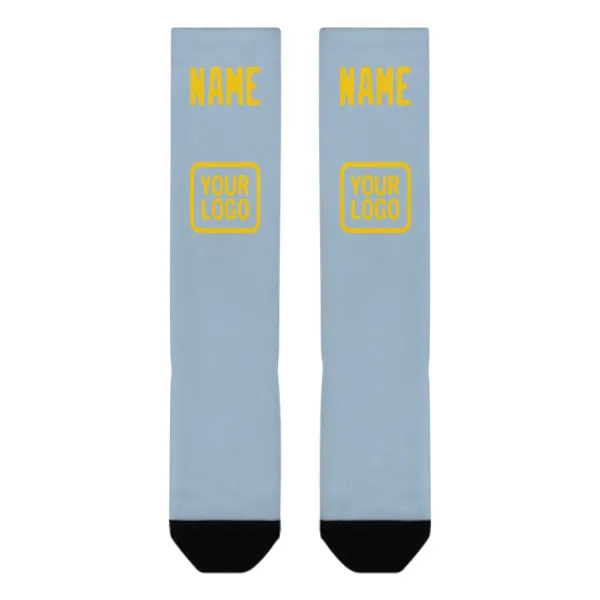 Custom Light Blue Gold Knee-High Sock sold by Tailorly product image thumbnail 2