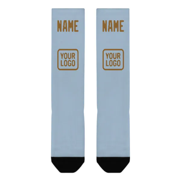 Custom Light Blue Khaki Knee-High Sock sold by Tailorly product image thumbnail 2