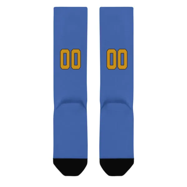 Custom Sky Blue Yellow Knee-High Sock sold by Tailorly product image thumbnail 3