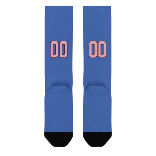 Custom Sky Blue Light Pink Knee-High Sock sold by Tailorly product image thumbnail 3