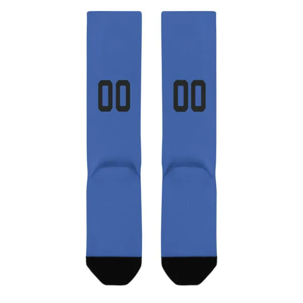 Custom Sky Blue Black Knee-High Sock sold by Tailorly product image thumbnail 3
