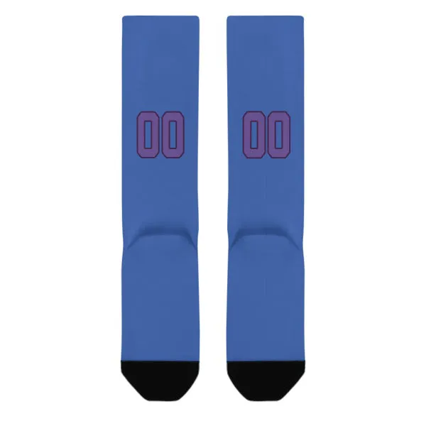 Custom Sky Blue Light Purple Knee-High Sock sold by Tailorly product image thumbnail 3