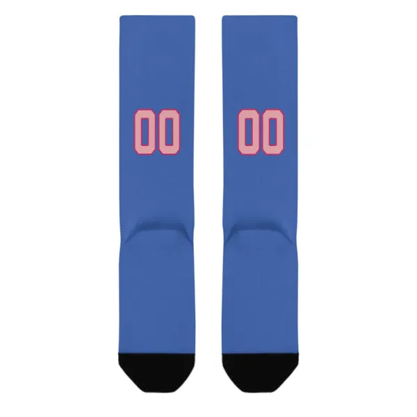 Custom Sky Blue Light Pink Knee-High Sock sold by Tailorly product image thumbnail 3
