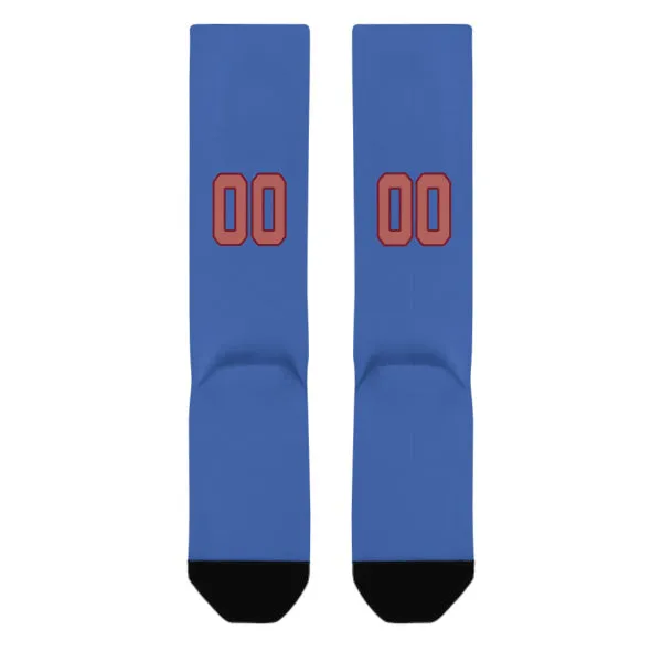 Custom Sky Blue Copper Rose Knee-High Sock sold by Tailorly product image thumbnail 3