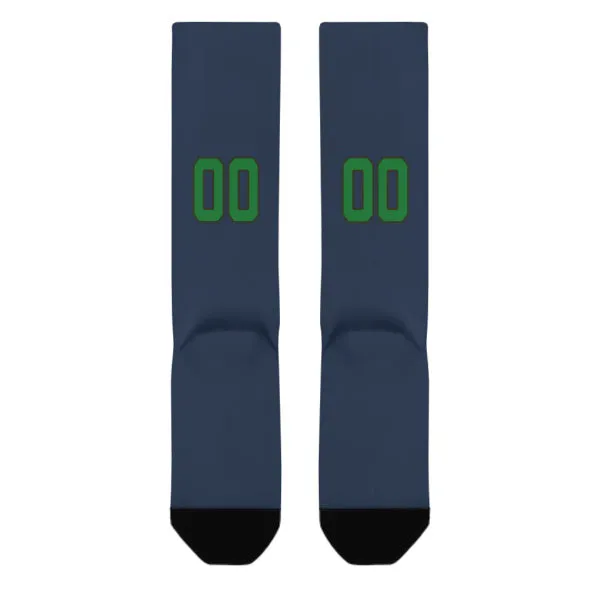 Custom Blue Emerald Green Knee-High Sock sold by Tailorly product image thumbnail 3