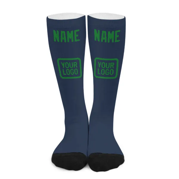 Custom Blue Emerald Green Knee-High Sock sold by Tailorly