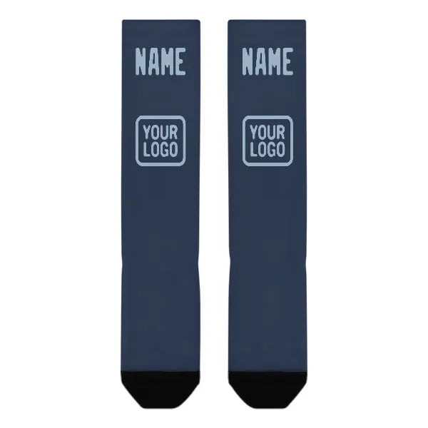 Custom Blue Light Blue Knee-High Sock sold by Tailorly product image thumbnail 2