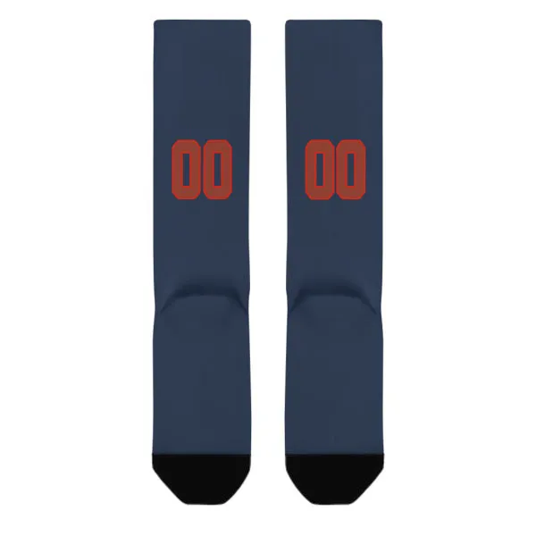 Custom Blue Coral Red Knee-High Sock sold by Tailorly product image thumbnail 3