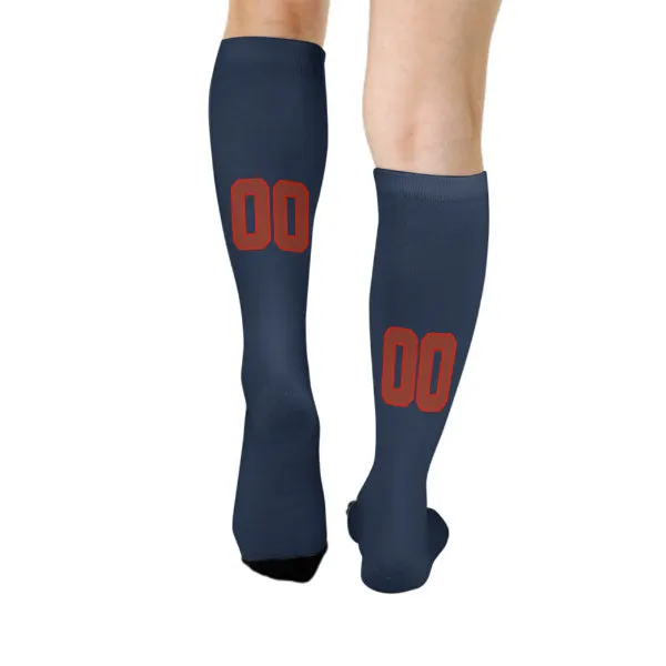 Custom Blue Coral Red Knee-High Sock sold by Tailorly product image thumbnail 4