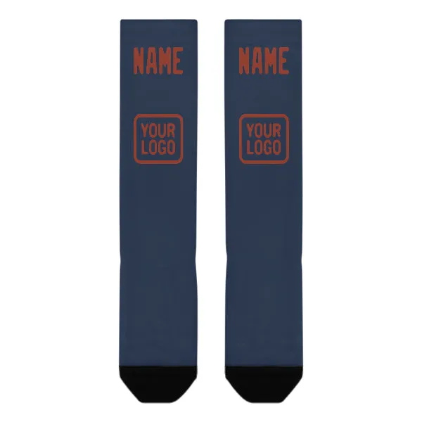 Custom Blue Coral Red Knee-High Sock sold by Tailorly product image thumbnail 2