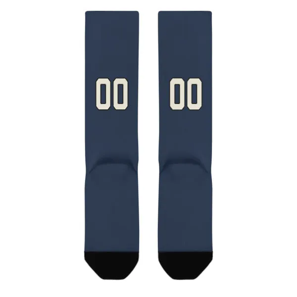 Custom Blue Cream Knee-High Sock sold by Tailorly product image thumbnail 3