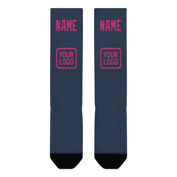 Custom Blue Pink Knee-High Sock sold by Tailorly product image thumbnail 2
