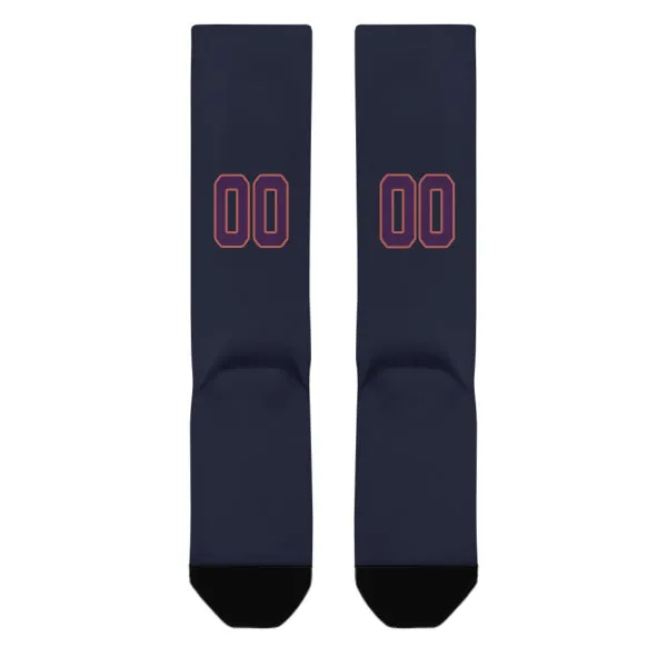 Custom Navy Purple Knee-High Sock sold by Tailorly product image thumbnail 3