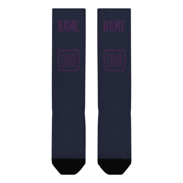 Custom Navy Purple Knee-High Sock sold by Tailorly product image thumbnail 2