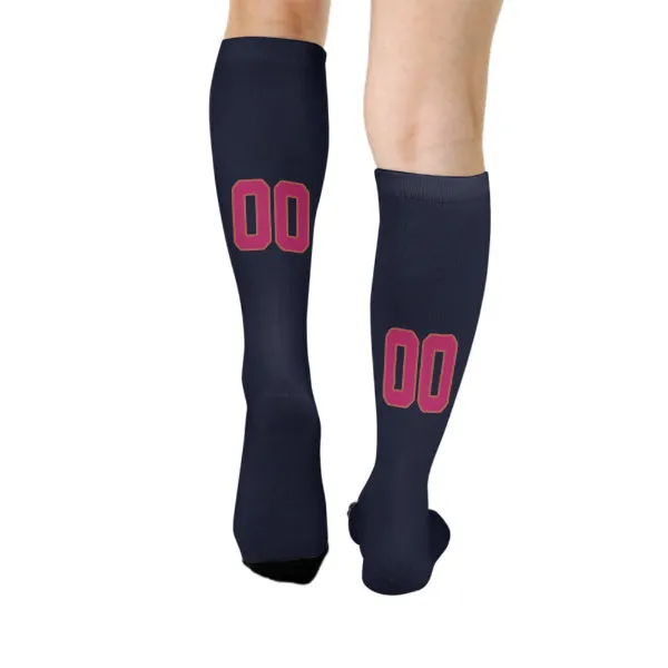 Custom Navy Pink Knee-High Sock sold by Tailorly product image thumbnail 4