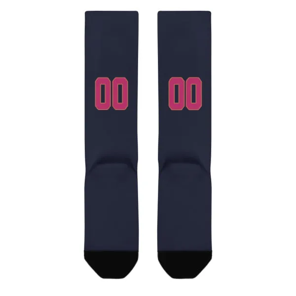 Custom Navy Pink Knee-High Sock sold by Tailorly product image thumbnail 3