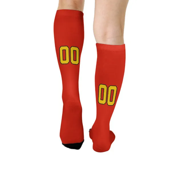 Custom Orange Red Gold Knee-High Sock sold by Tailorly product image thumbnail 4