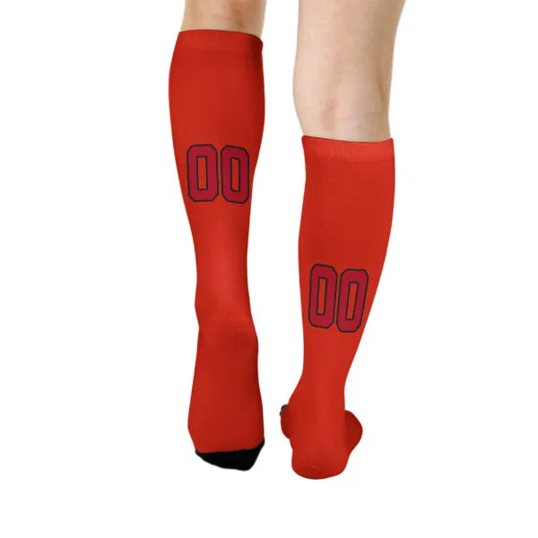 Custom Orange Red Red Knee-High Sock sold by Tailorly product image thumbnail 4